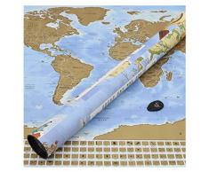 Perfect Travel Map - Mappa XXL del Pianeta da grattare - Ideale per viaggiatori ed Amanti dell’Avventura (Poster: 83,6 x 60,5 cm)