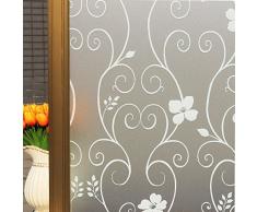 DUOFIRE Pellicola Per Finestre Vetri Pellicola Privacy Pellicola Decorativa Pellicola Anti-UV DP014W (60cm X 200cm)