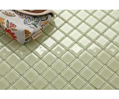 Vetro mosaico piastrelle opaca in chiaro verde (MT0021)