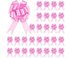 GZGXKJ 30 Pezzi Fiocchi Coccarde per Matrimonio Fiocco Auto Sposi Fiocchi Regalo Natale per Natale, Matrimoni, Feste, San Valentino Decorazione e Compleanno, Rosa