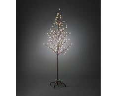Konstsmide 3378-600 - Albero di natale con luci LED, misura: L, 150 cm, con 120 diodi rotondi a luce bianca calda, 24 V, cavo marrone