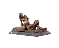LOSAYM Soprammobili Sculture Decorative Figurine Scultura in Bronzo di Statuette di Ragazze Nude di Donna E Donna