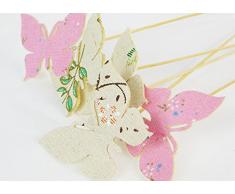 Pz 32 Pick Farfalla In Tessuto Con Molla Decorazioni E Addobbi Primavera Pasqua