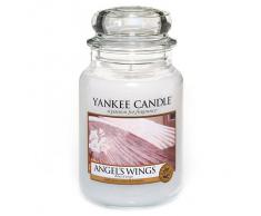 Yankee candle 1306395E Angels Wings Candele in giara grande, Vetro, Bianco, 10.1x10.1x17.7 cm