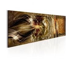 murando Quadro Astratto 135x45 cm 1 pezzo Stampa su tela in TNT XXL Immagini moderni Murale Fotografia Grafica Decorazione da parete marrone nero oro come dipinto a-A-0226-b-a