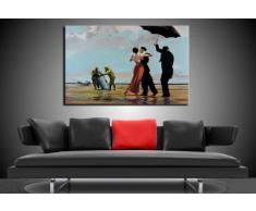 graffiti Banksy stampa su tela 100 x 70 cm poster viene fornito già montato su cornice pop art immagini, stampe Art, decorazioni da parete, decorazione stampe?Decorazione/top 200 'Banksy 'street Art arazzi