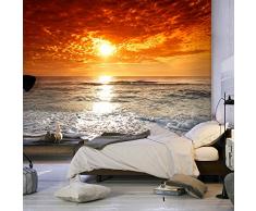 murando Carta da parati Mare Spiaggia Tramonto 350x270 cm Fotomurali in TNT Murale alla moda Decorazione da Muro XXL Poster Gigante Design Carta per pareti Natura Paesaggio 100403-257