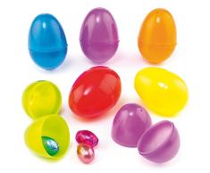 Baker Ross Uova di Plastica Colorate da Riempire di Dolcetti per la Caccia alle Uova di Pasqua (Confezione da 12)