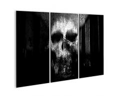 Quadro su Tela Teschio dellorrore Sfondo Horror in Bianco e Nero per Il Concetto di Halloween e Il Progetto di Manifesto cinematografico Quadri Stampe Arte Poster Murale
