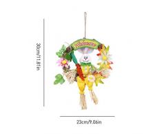 Amycute 2 Pezzi Easter Bunny Wreath Easter Rabbit Bunny Scarecrow Wreath Easter Wreath Uova di Pasqua Decorazione di Pasqua, Decorazione Porta, Decorazione per la casa, per Appendiabiti per Feste.