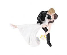SwirlColor Cake Toppers matrimonio romantico Tango danza resina bambole figurina sposa e sposo per la decorazione della torta
