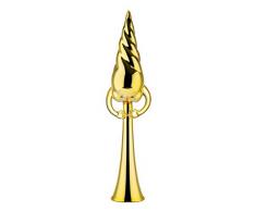 Alessi AMJ15 Arcangiolo, Puntale per Albero di Natale in Vetro Soffiato Decorato a Mano, Oro, 6.00x5.00x25.00 cm