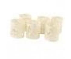 6pz Portacandele Carta CUORE Paralume Portalumini Luci Feste Colore Crema