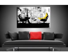'Graffiti "Banksy" stampa su Leinwand - Quadro 120 x 80 cm K. Poster. Tela già su telaio. Pop Art dipinto stampe artistiche da parete, immagini, immagini per decorazione - decorazione/immagini da parete Top 200 "Bansky Streetart