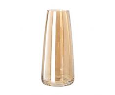 Vaso Moderno a Forma di Bottiglia Vaso in Vetro Art Nouveau Vaso Bouquet Gemma o Vaso di Fiori secchi Office Home Table Decor (Color : Gold, Size : 10×6.5×22cm)