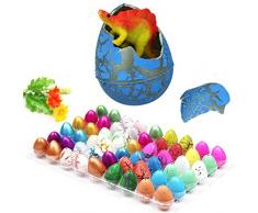 Uova di Dinosauro dinosauro éclosion uovo magico Crepe colorate, Giocattoli di Pasqua per i bambini dimensione Pack di 5 PCS