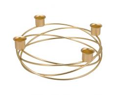 bremermann, candelabro a forma di corona, per candele coniche e da tavola (dorato)