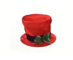 Puntale Albero di Natale forma di Cappello Rosso Addobbi Decorazioni Natalizie