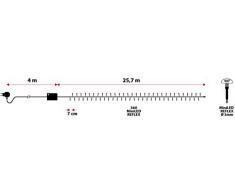 Catena 25,5 m, 360 miniled bianco caldo, mit memory controller, cavo trasparente, addobbi natalizi, catene luci per albero di Natale, decorazione luminosa