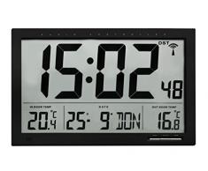 TFA-Dostmann 60.4510.01 Funk - Orologio Digitale da Parete, black, plastico