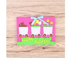 PRETYZOOM Cartoline Pasquali Felici Biglietti Regalo Fai da Te Biglietti Dauguri Kit per Artigianato Materiale Simpatiche Carte di Benedizione per Bambini Bambini