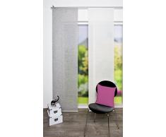 Home fashion 86603-703 grigio H: 180 x B: 40 cm paravento da parete "bambù" ottica