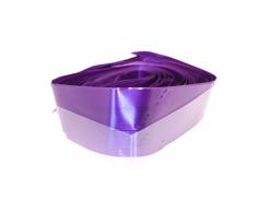 Confezione da 50 coccarde autotiranti Viola Gran Fiocco autotirante da Antenna specchietto Auto, Nastro da 5 cm, Lunghezza 150 cm per Feste, Diametro coccarda 16 cm, Feste, Matrimonio, Eventi