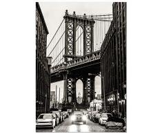 Panorama Poster Stampe da Parete Manhattan Bridge di New York 50x70cm - Stampato su Carta 250gr - Quadro da Parete - Stampe da Parete Moderne - Decorazione Parete