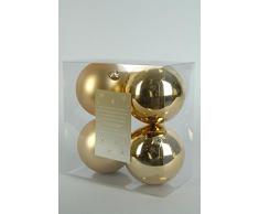 Decoris, 22165, Palline Natalizie, infrangibili, Miste Lucide e opache, Oro (Gold)