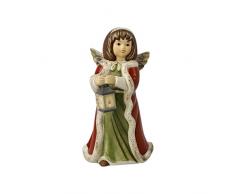 Goebel Angelo Radioso Luce della Sera Foresta Invernale Figurina di Natale Gres H 15 cm