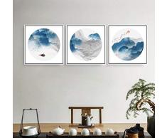 Stampa A Inchiostro Cinese Stampa Wall Art Picture 3 Pezzi Dipinti Opere DArte Moderna Trittico Immagini Stampe Fotografiche Su Tela