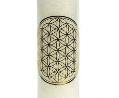 Sterina candela profumata fiore della Vita bianco in vetro con 3% ätherischern oli durata: 100 ore