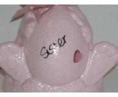Sister ", colore: Rosa Baby coniglietto pasquale, decorazione commemorativa da Ziggy Crafts
