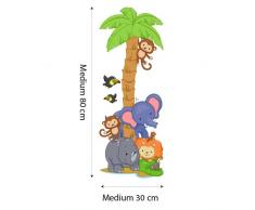 wall art R00228Â Wall Sticker per Bambini Nascondo Giocare nella Giungla, Carta da Parati, Multicolore, 40Â X 120Â X CM
