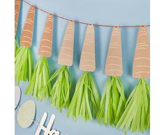 Festone di carta con nappe di carota, decorazione per feste di compleanno di Peter Coniglio, decorazione per feste di primo compleanno, sfondo pasquale per bambini, 2 m