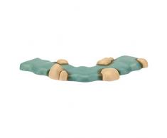 THUN - Set con 1 Pezzo di Fiume Dritto e 1 Curvo - Presepe Classico - Ceramica - 13x5,6 x2 cm h e 15x5,6 x2 cm h