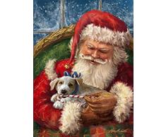 TTJX Immagine di Natale su Tela Pittura Home Decor Modern Wall Art Print e Poster Babbo Natale per la Decorazione del Soggiorno 50x70cm No Solo Tela Stampata con Cornice