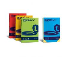 Favini A65X213 Rismalucea3 Cartoncino Colorato, 140 g/Mq, Assortiti 6 Colori