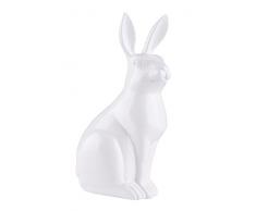 Gift Company XXL Decorazione Pasquale Coniglietto di Pasqua Donna Schmidt Bianco Taglia S, Altezza 10 cm