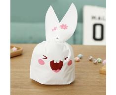 Sacchetto Di Caramelle Di Pasqua, Funpa Coniglietto Sacchetti Di Caramelle Sacchetti Di Orsacchiotto Di Coniglio Confezione Regalo Di Pasqua In Plastica Per Biscotti