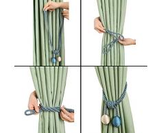 YHmall Fermatende, 2 Set Raccogli Tenda con Calamita Potente, Accessori Tende e Tendine Decorazioni Finestre,Tende Fermatenda Fibbia in Tieback per Tende Fermatenda Tende Holdback