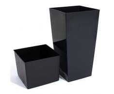 Unbekannt Prosper PLAST Vaso di Fiori con pentola Interna, 50 cm di Altezza, Plastica, Antiscivolo, urbi della Serie, Taglia XL, Colore: Antracite, 7 Colori