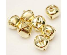 FARUTA 12pcs Campana di Natale Jingle Bell Oro Croce Jingle Campane Artigianali per Albero di Natale Gioielli Artigianato
