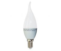 10-pezzi - 4164 - V-TAC - Lampadina LED Candela fiamma - Casquillo E14 - Potenza 4W (sostituisce 30 W) - Luce Bianca Calda (2700K) - 320 lm - Angolazione fascio luce 200°