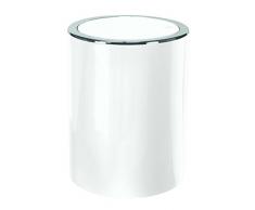 Kleine Wolke 5829114858 cap - Pattumiera per Bagno, da 5 Litri, Colore: Bianco Neve