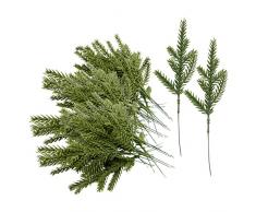 TSHAOUN 60 rami di abete artificiali,pino artificiali, ghirlande di Pino, ghirlande di Pino, per Natale, Vacanze, Decorazione per la casa, ghirlanda di foglie di albero di pino (60 PCS)