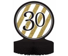 Centro tavola 30 anni nero-oro