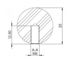Sfera in acciaio inox Ø 25 mm con filetto M6