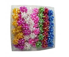 R&F srls 54 COCCARDE in PLASTICA Pastello Pacco Regalo coccardine Confezione