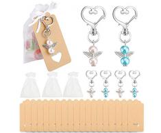 HOWAF Bomboniere Matrimonio Portachiavi Angelo, Matrimonio Decorazioni Accessori Angelo Custode Battesimo Cresima Comunione Natale Regali di Anniversario